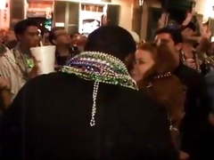 Mardi gras tit suckle