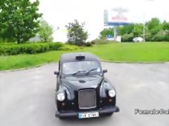 Bulgarian tourist fucks female cab driver