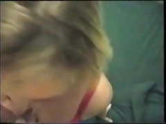 Blond eating cum