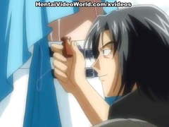 Sexy maid takes hard hentai stick in