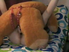 Annasucks fuck her giant teddy bear part 2