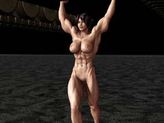 Muscle girl tank lift